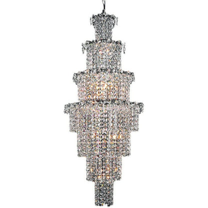 Large Multi-pieces Crystal Chandelier Stylish Ceiling Light Fixture For Foyer Living Room Staircase