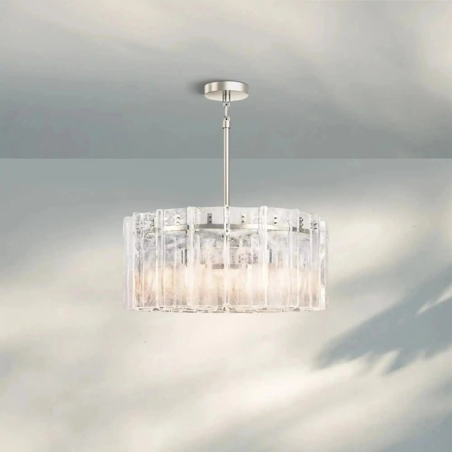Lattic Smoke Glass Round Chandelier 36'' 48''