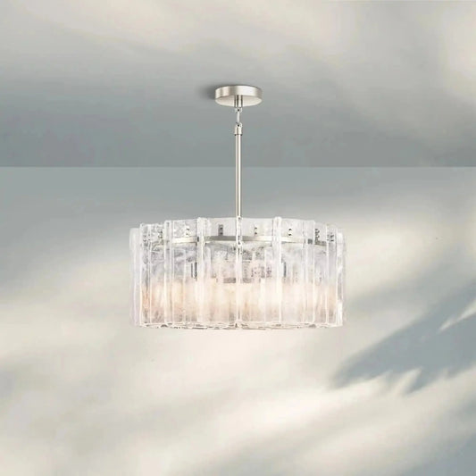 Lattic Smoke Glass Round Chandelier 36'' 48''