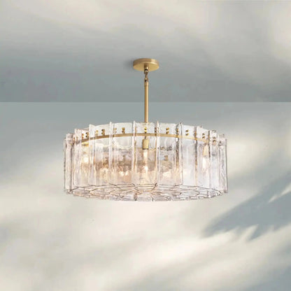 Lattic Smoke Glass Round Chandelier 36'' 48''
