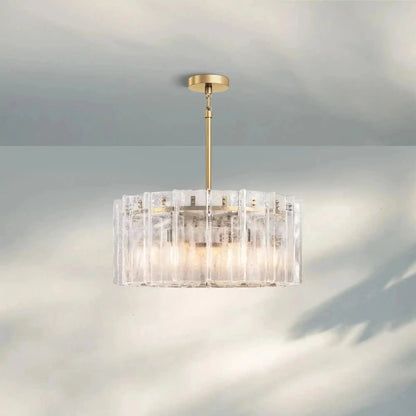 Lattic Smoke Glass Round Chandelier 36'' 48''