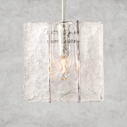 Lattice Clear Glass Pendant