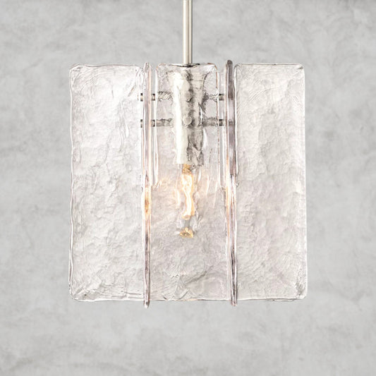 Lattice Clear Glass Pendant