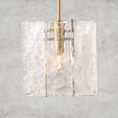 Lattice Clear Glass Pendant