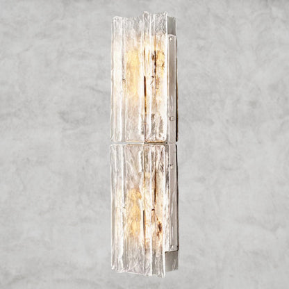 Lattice Clear Glass Sconce 15", 30"