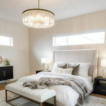 Leyland Crystal Round Chandelier