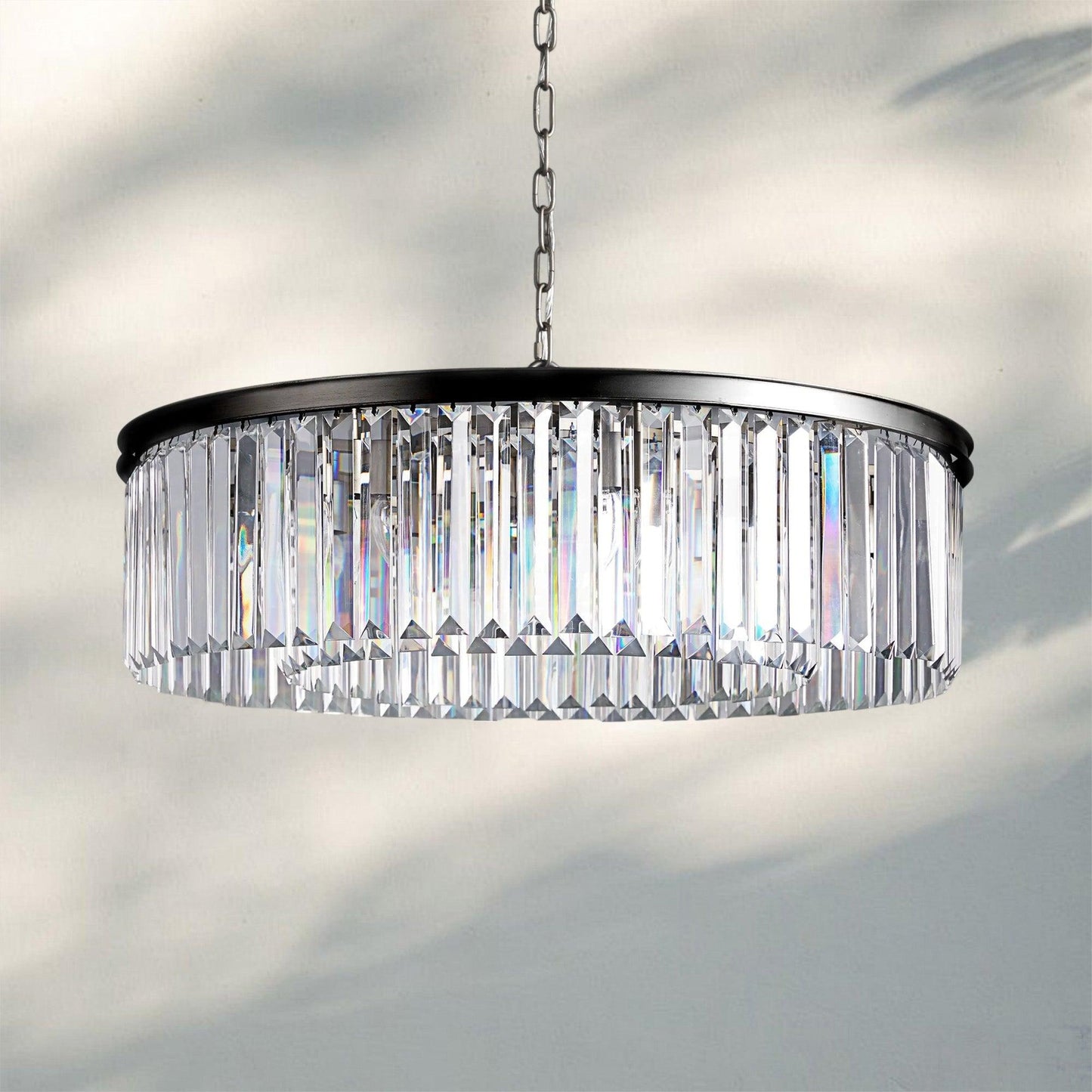 Leyland Crystal Round Chandelier