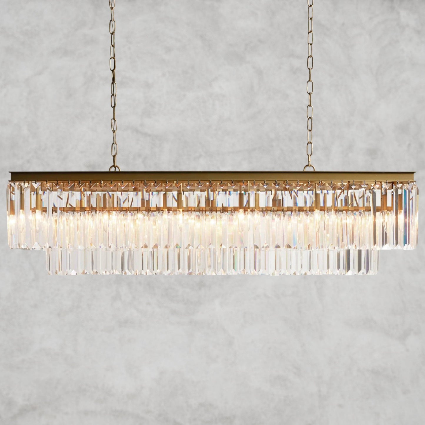 Leyland Tiered Rectangular Chandelier