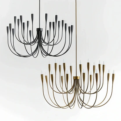 Liona Large Brass Candelabra Chandelier Light