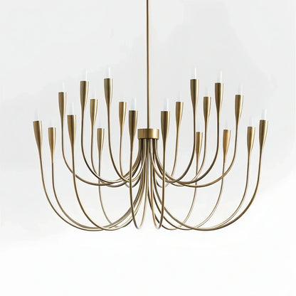 Liona Large Brass Candelabra Chandelier Light