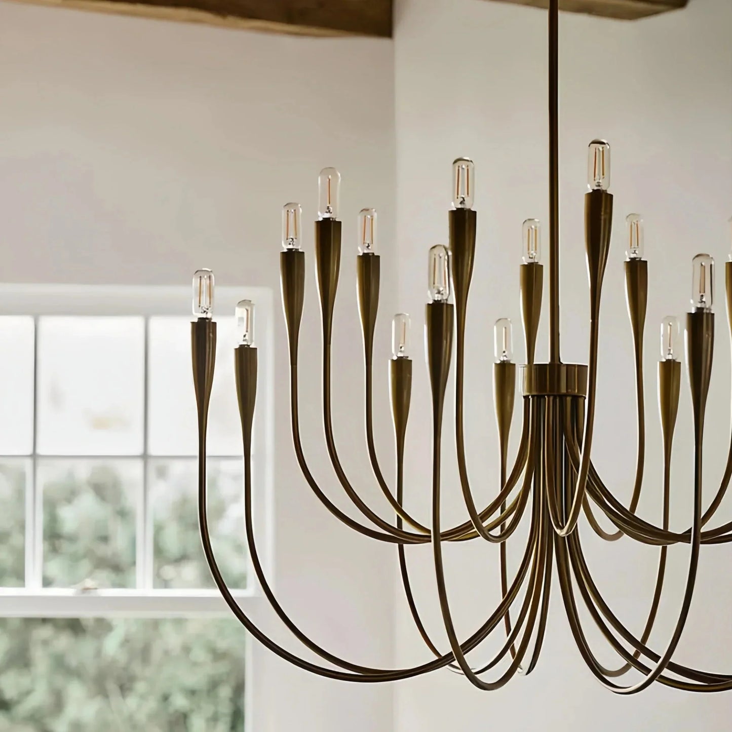Liona Large Brass Candelabra Chandelier Light