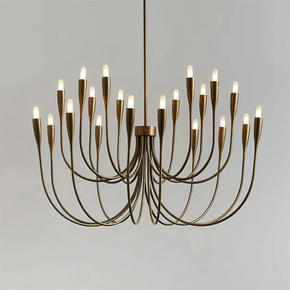 Liona Large Brass Candelabra Chandelier Light