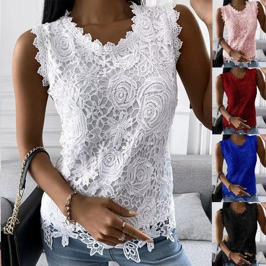 Liora Lace Floral Vest
