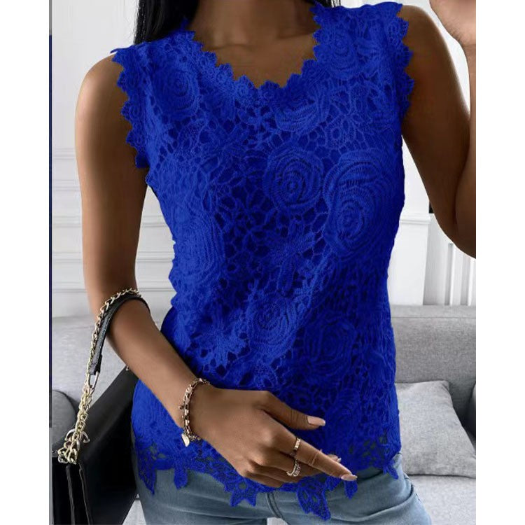 Liora Lace Floral Vest