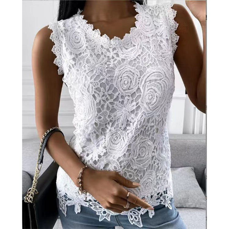 Liora Lace Floral Vest