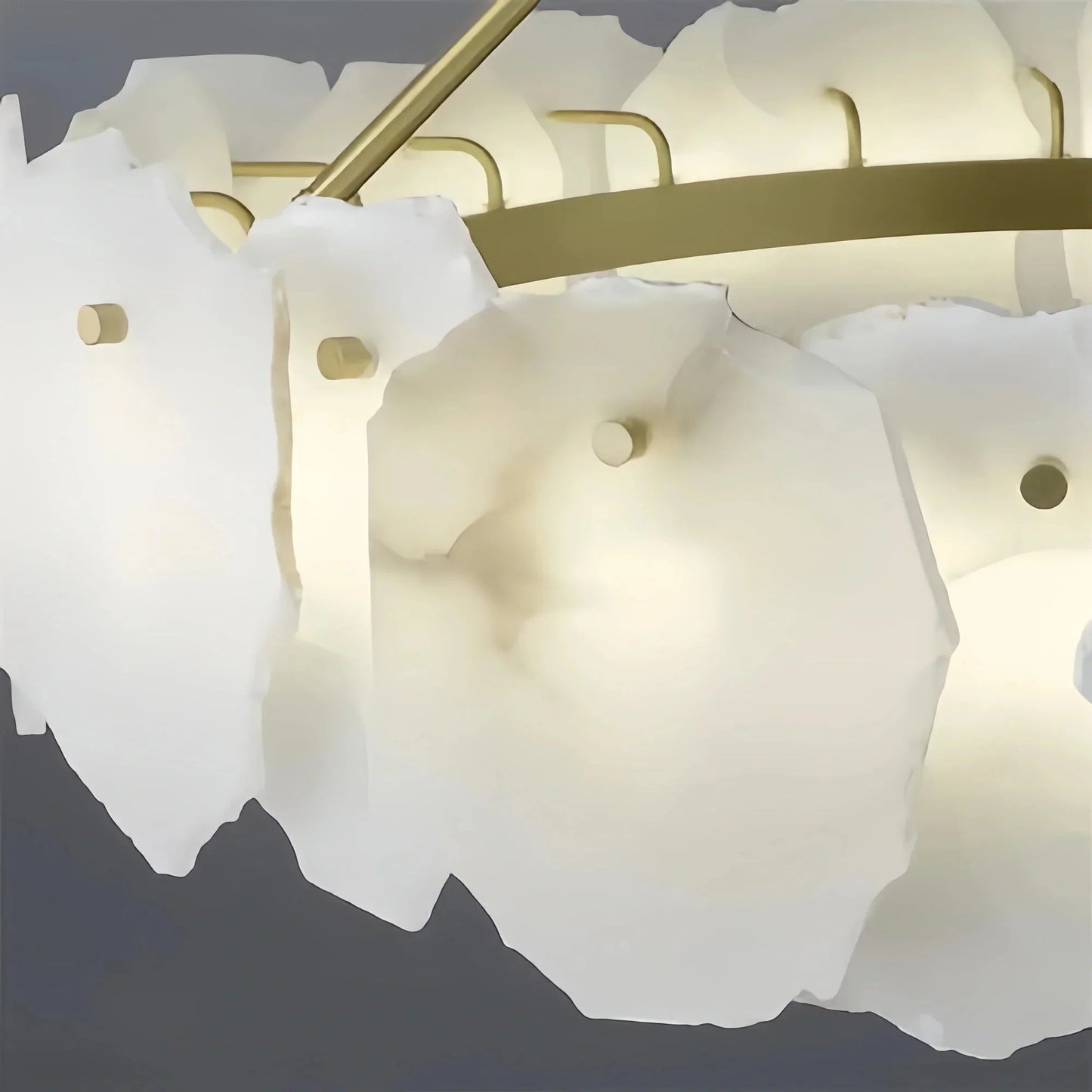 Luxury Alabaster Flakes Linear Chandelier Hanging Rod Light