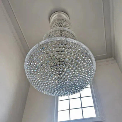 Luxury Crystal Chandelier for Grand Villa Hall and Duplex Staircase Lighting