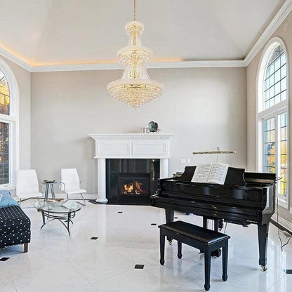 Luxury Crystal Chandelier for Grand Villa Hall and Duplex Staircase Lighting
