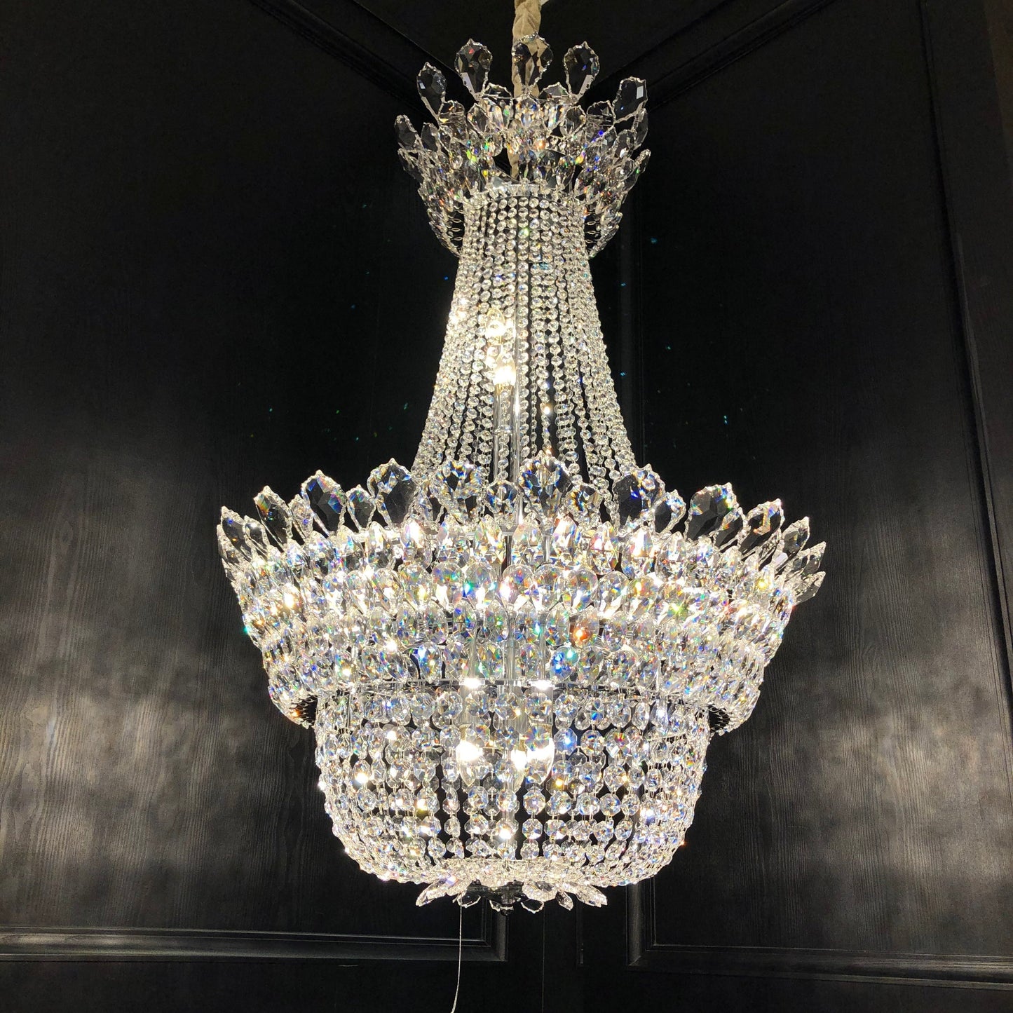 Luxury Empire Branch Crystal Chandelier Pendant Light for Entryway and Foyer