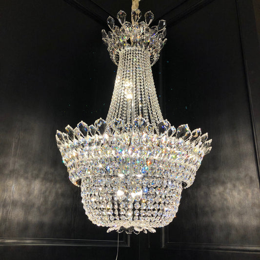 Luxury Empire Branch Crystal Chandelier Pendant Light for Entryway and Foyer