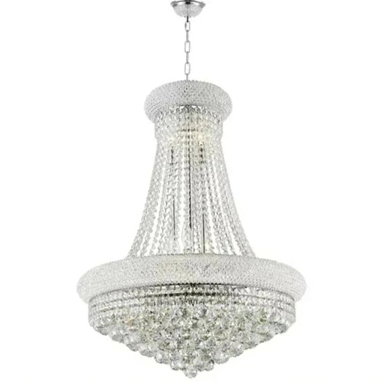Luxury Empire Foyer K9 Crystal Chandelier Light Fixture In Gold/ Chrome Finish