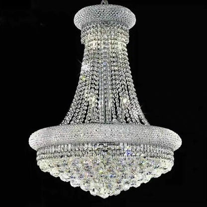 Luxury Empire Foyer K9 Crystal Chandelier Light Fixture In Gold/ Chrome Finish