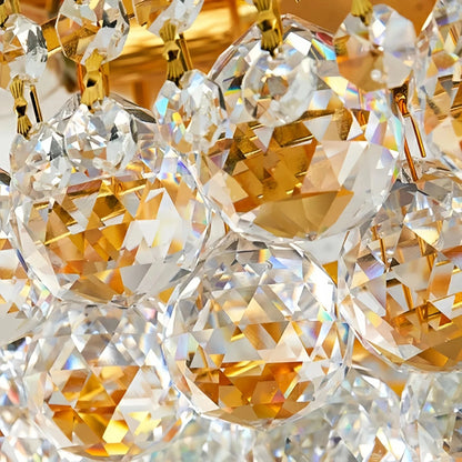 Luxury Empire Foyer K9 Crystal Chandelier Light Fixture In Gold/ Chrome Finish