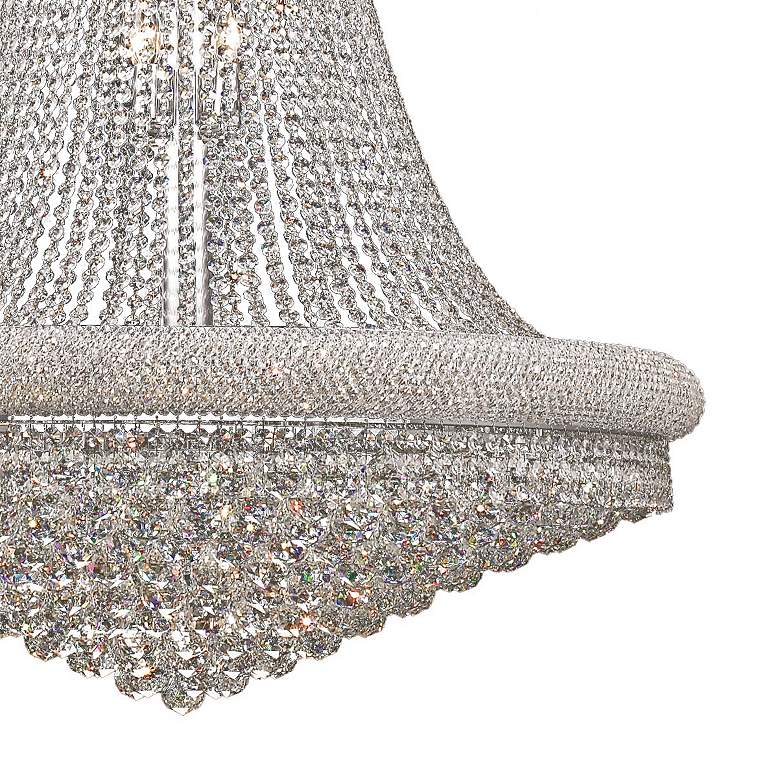 Luxury Modern Primo Wide Gold Crystal Chandelier for High Ceiling Foyer & Staircase