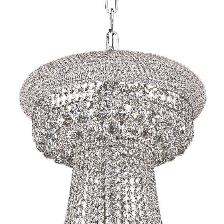 Luxury Modern Primo Wide Gold Crystal Chandelier for High Ceiling Foyer & Staircase