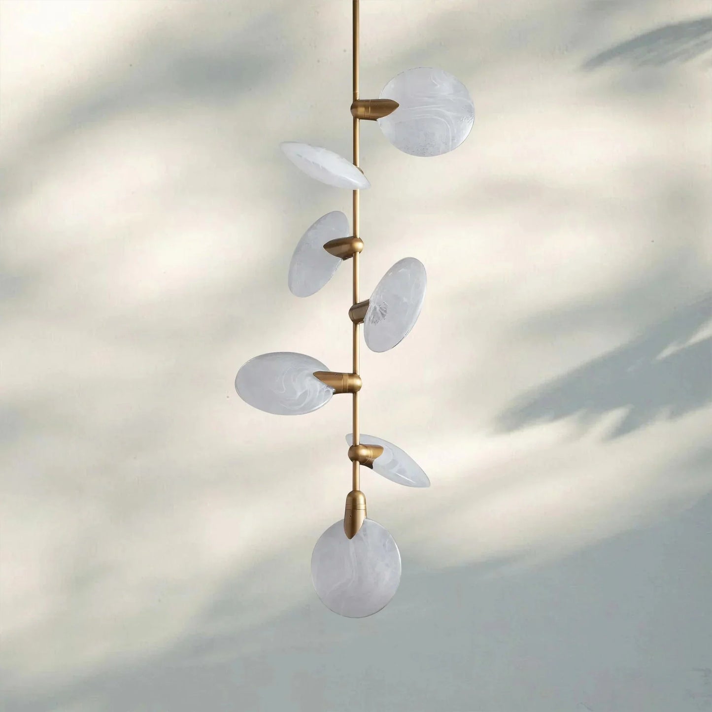 Lyla Pendant Modern Alabaster Pendant for Staircase Foyer