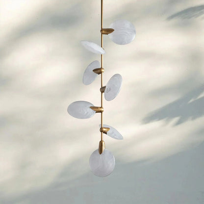 Lyla Pendant Modern Alabaster Pendant for Staircase Foyer
