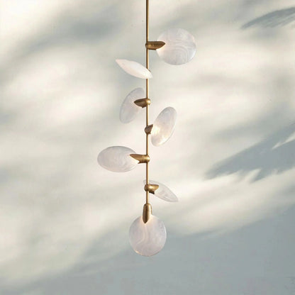 Lyla Pendant Modern Alabaster Pendant for Staircase Foyer