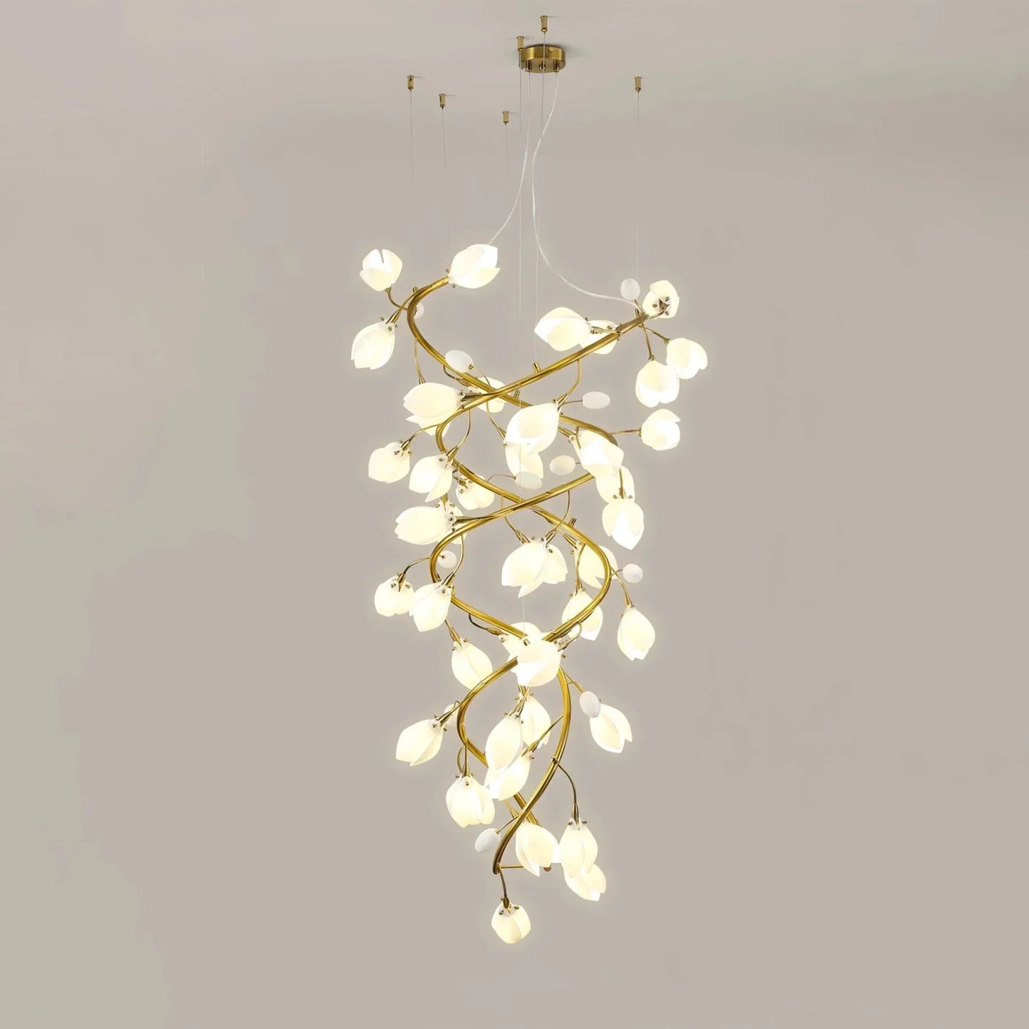 Lysandra Flower staircase chandelier
