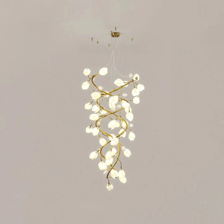 Lysandra Flower staircase chandelier