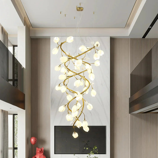 Lysandra Flower staircase chandelier