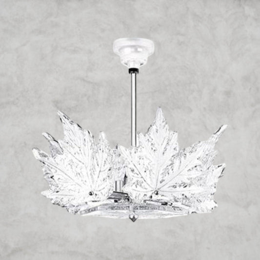 Mapple Leaf Crystal Single Layer Chandelier