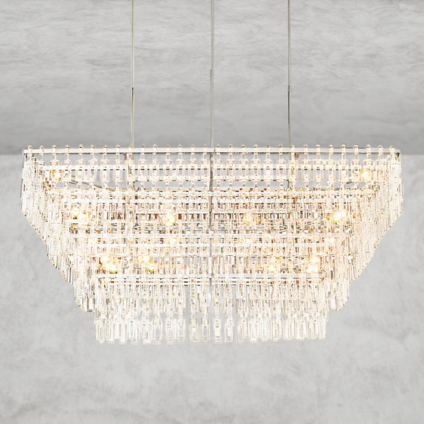 Mariganan Tiered Rectangular Chandelier 60" 72"