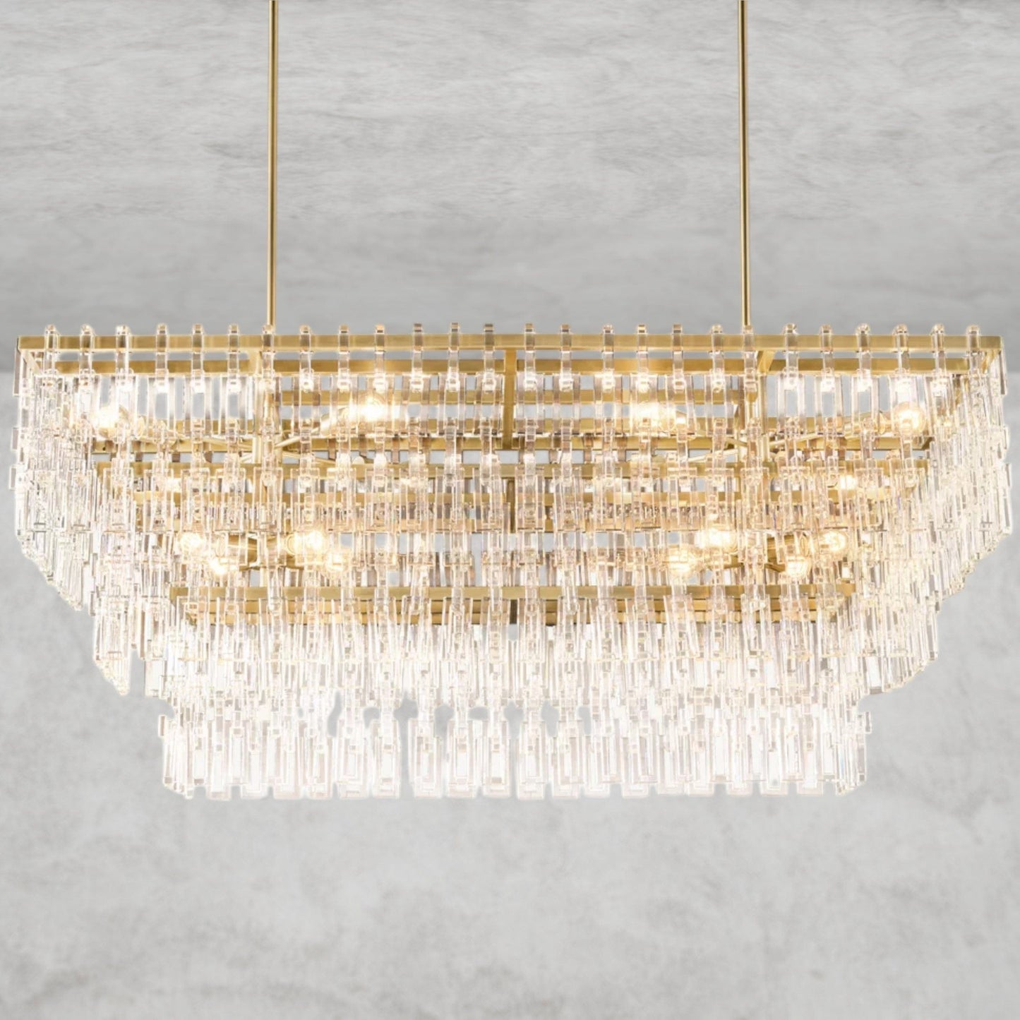 Mariganan Tiered Rectangular Chandelier 60" 72"