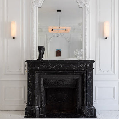 Maxine Modern Square Alabaster Living Room Chandelier
