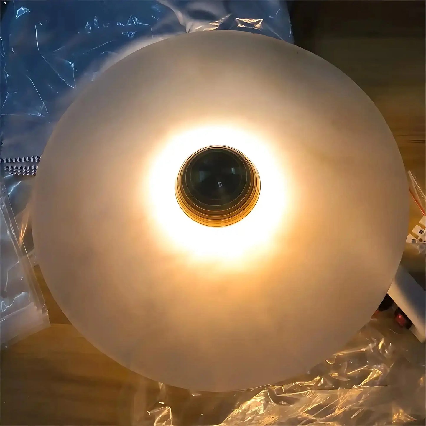 Median Alabaster Flush mount Wall Sconce