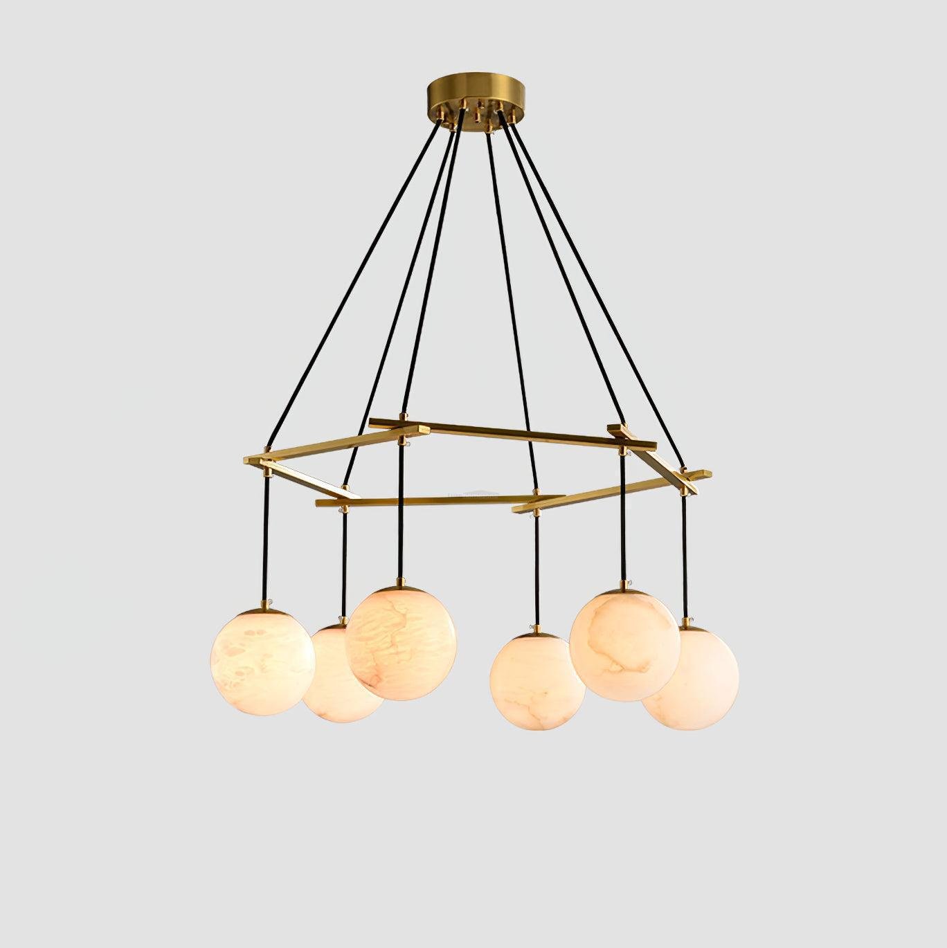 Miira Alabaster Chandelier with 3/6/8 heads