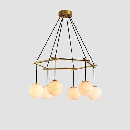 Miira Alabaster Chandelier with 3/6/8 heads