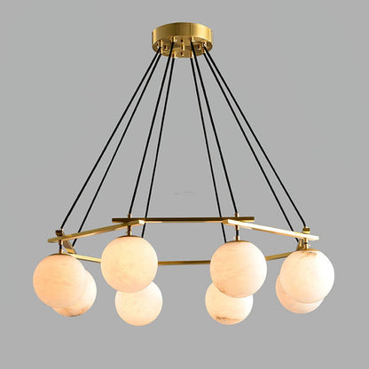 Miira Alabaster Chandelier with 3/6/8 heads