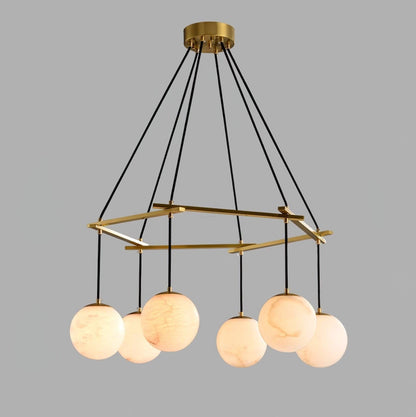 Miira Alabaster Chandelier with 3/6/8 heads