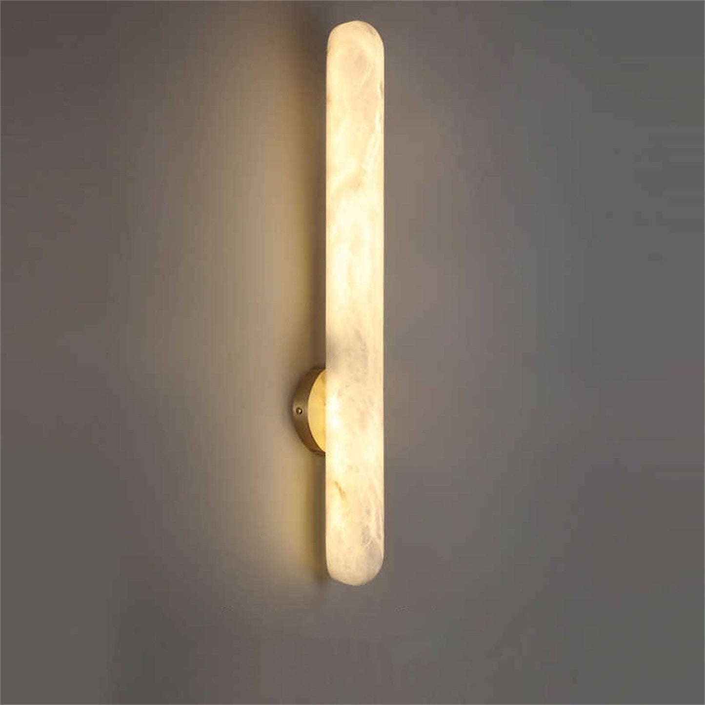 Minimalist Copper and Marble Wall Lamp