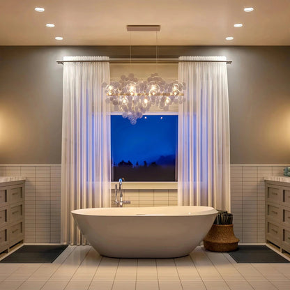 Mirella Trento Clustered Glass Linear Chandelier