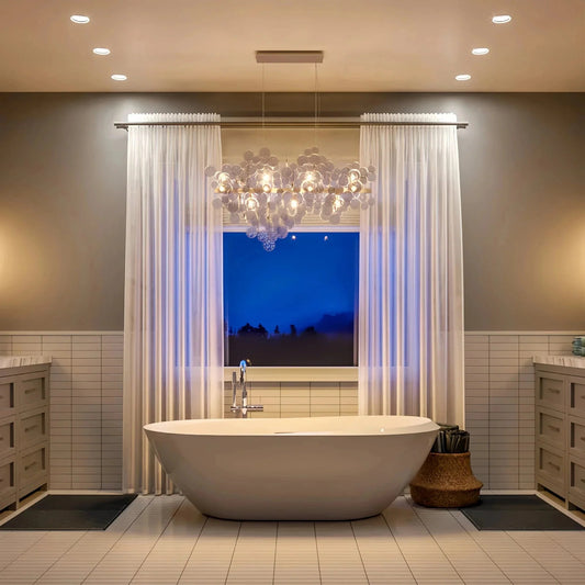Mirella Trento Clustered Glass Linear Chandelier