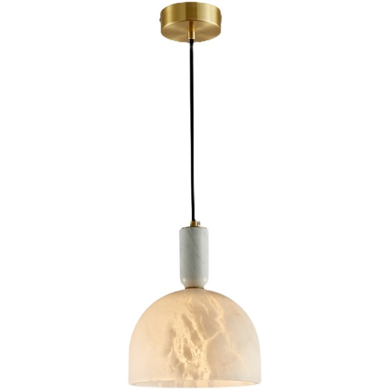 Modern Alabaster Bedside Pendant Light, Bedroom Pendant Lamp