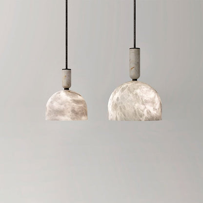 Modern Alabaster Bedside Pendant Light, Bedroom Pendant Lamp