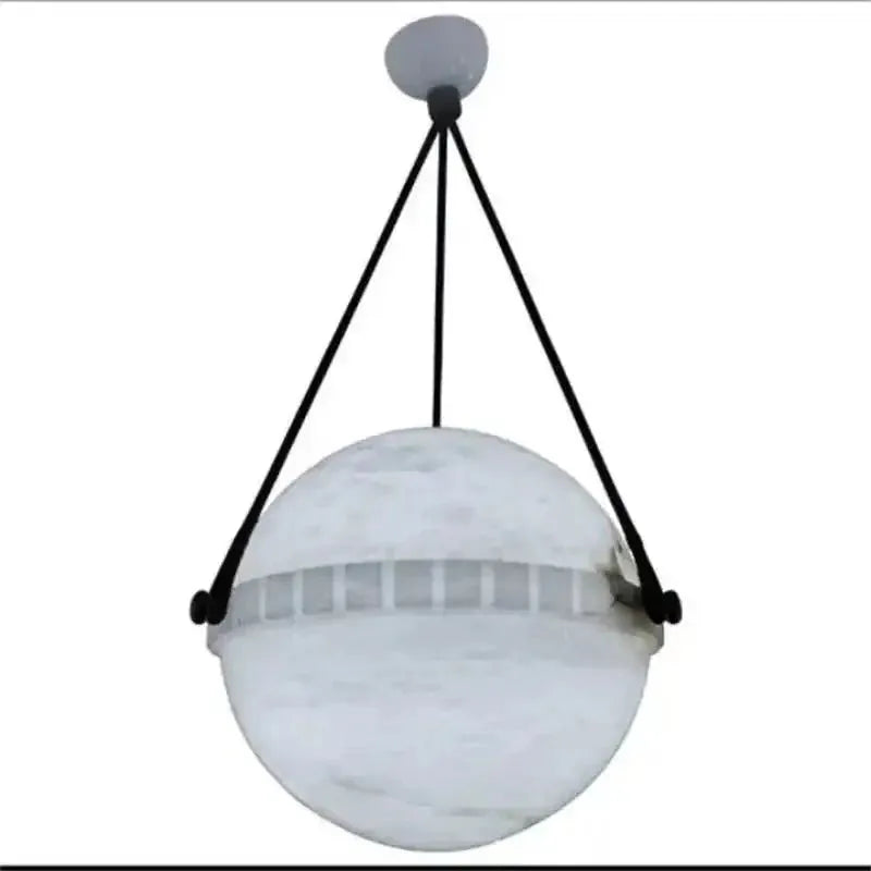Modern Alabaster Globe Pendant Light